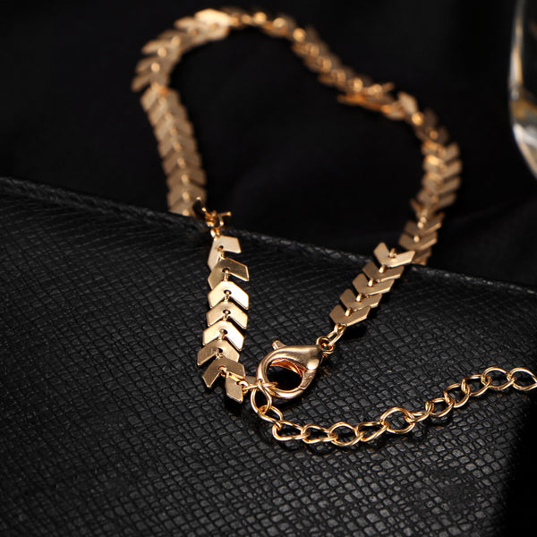Leaves Chain Sequins Choker