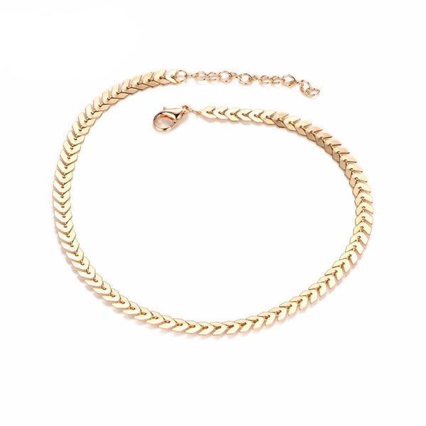 Leaves Chain Sequins Choker