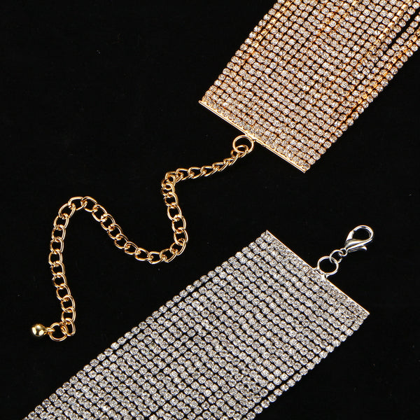Multiple Layers Rhinestone Choker