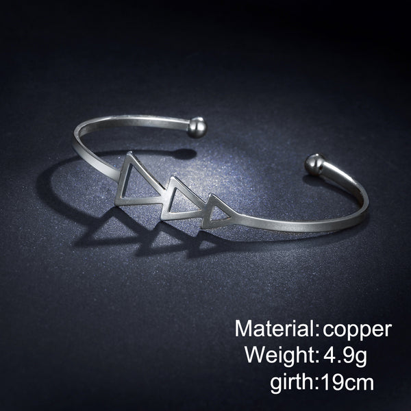 Scratch Triangle Open Bangle