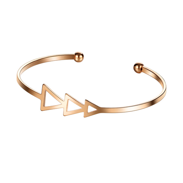 Scratch Triangle Open Bangle