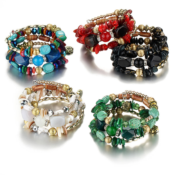 Woman Boho Multilayer Charm Bracelet