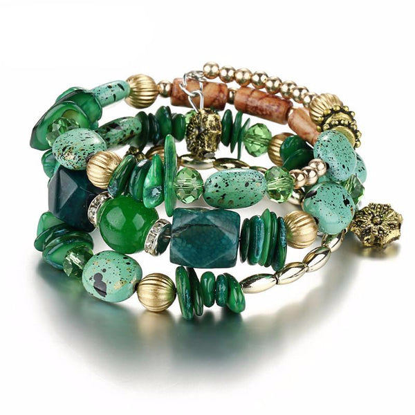 Woman Boho Multilayer Charm Bracelet
