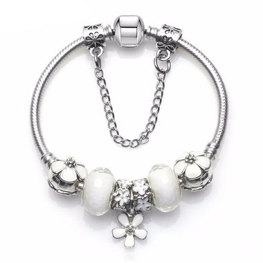 Crystal Bead Charm Bracelet