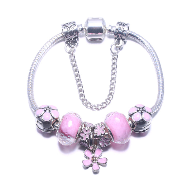 Crystal Bead Charm Bracelet