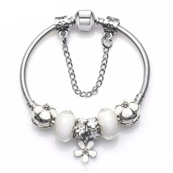 Crystal Bead Charm Bracelet