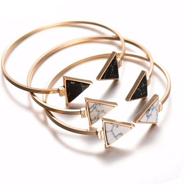 Gold Tone Punk Trendy Bangle