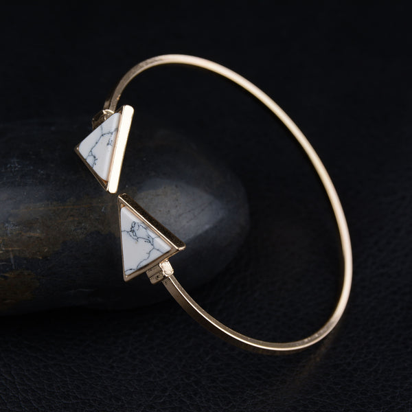 Gold Tone Punk Trendy Bangle