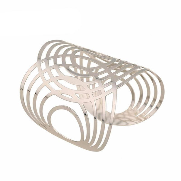 Gold-color Geometric Bangle