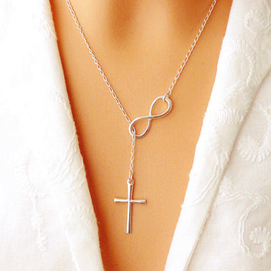 Lovely Chic Infinity Cross Necklace
