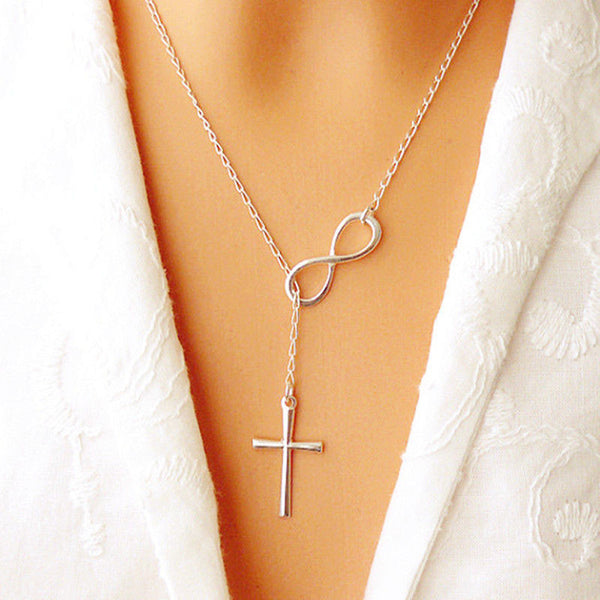 Lovely Chic Infinity Cross Necklace