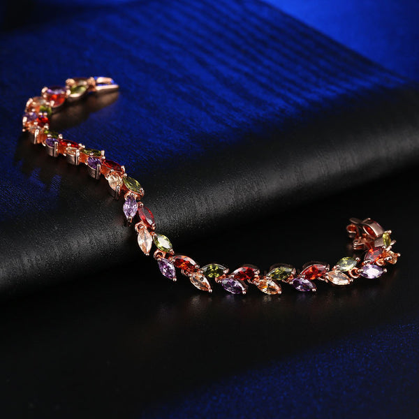Luxury Gold Color Plant Bracelet