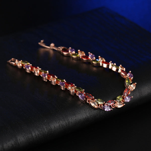 Luxury Gold Color Plant Bracelet