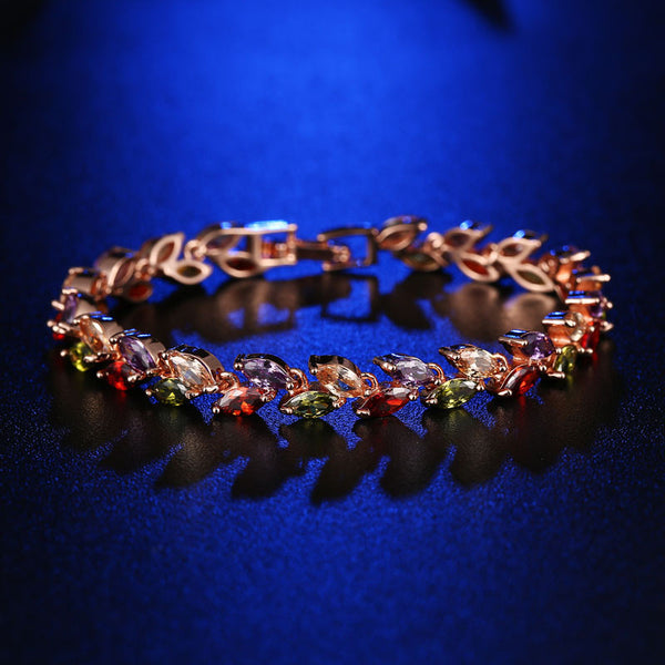 Luxury Gold Color Plant Bracelet