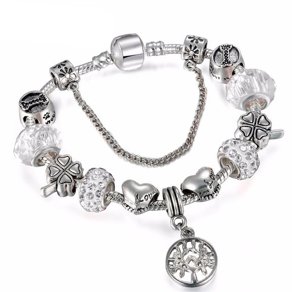 Vintage Silver Charm Bracelet