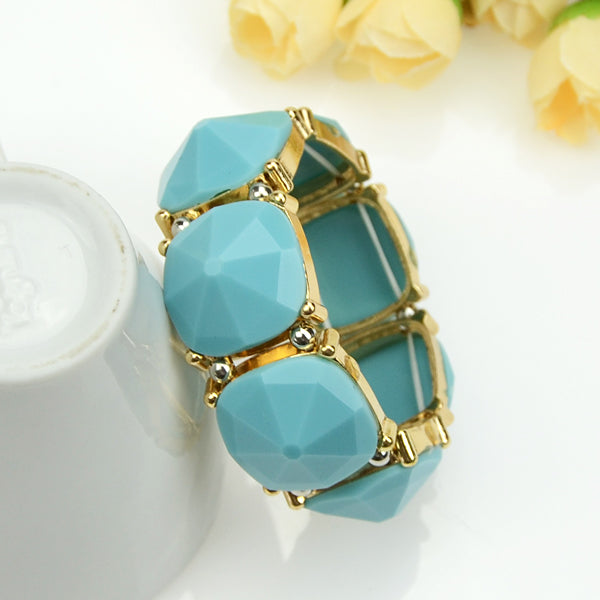 Geometric Created Rhinestone Bangle