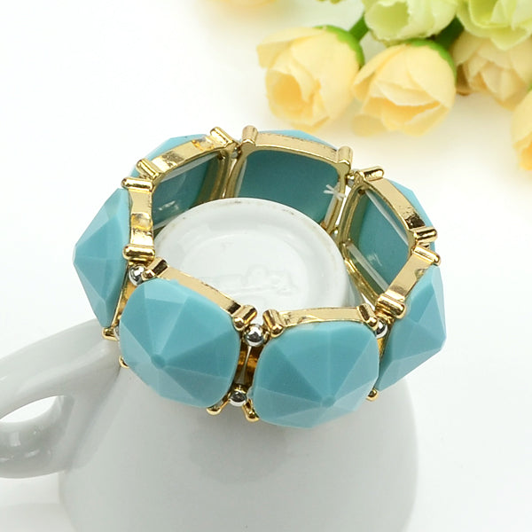 Geometric Created Rhinestone Bangle