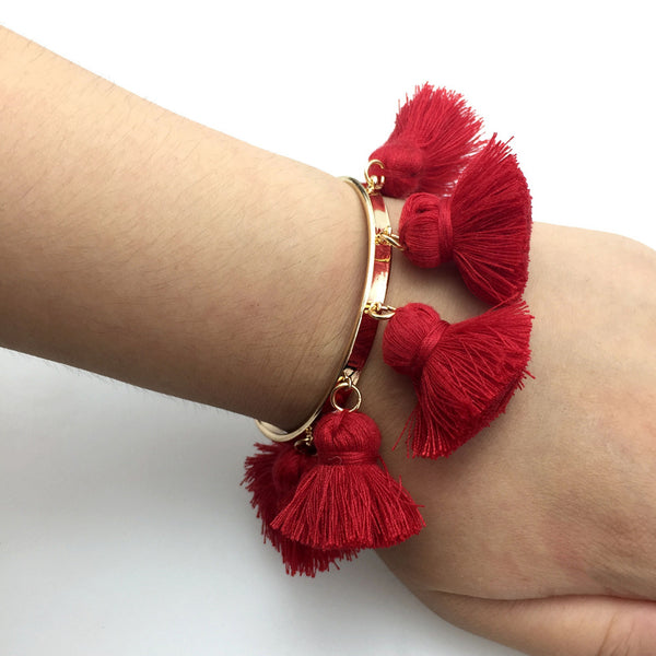 Bohemia Tassel Charm Bangle