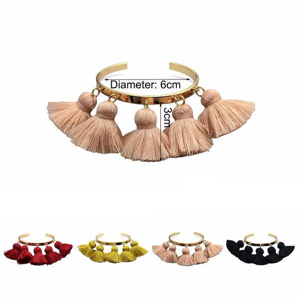Bohemia Tassel Charm Bangle