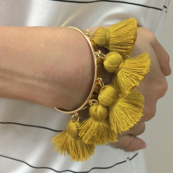 Bohemia Tassel Charm Bangle