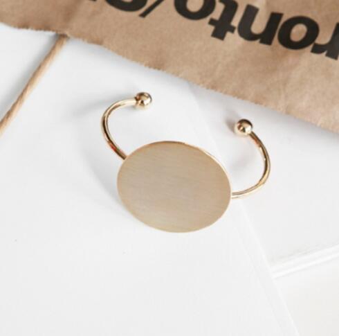 Brushed Big Round Cuff Bangle