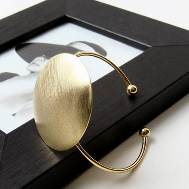 Brushed Big Round Cuff Bangle