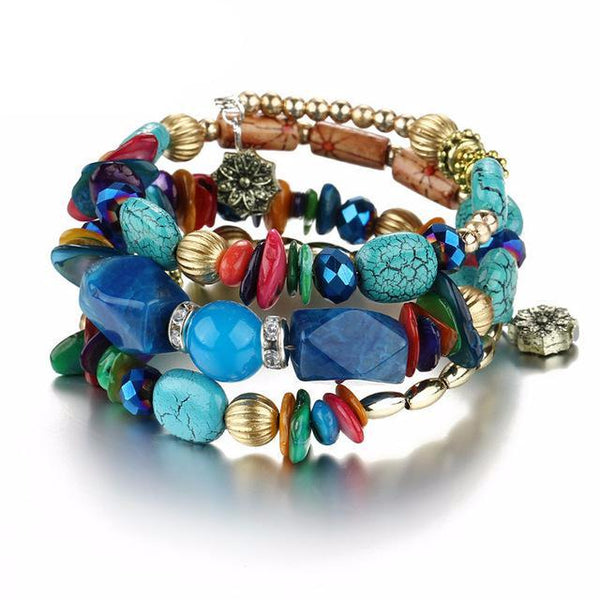 Woman Boho Multilayer Charm Bracelet