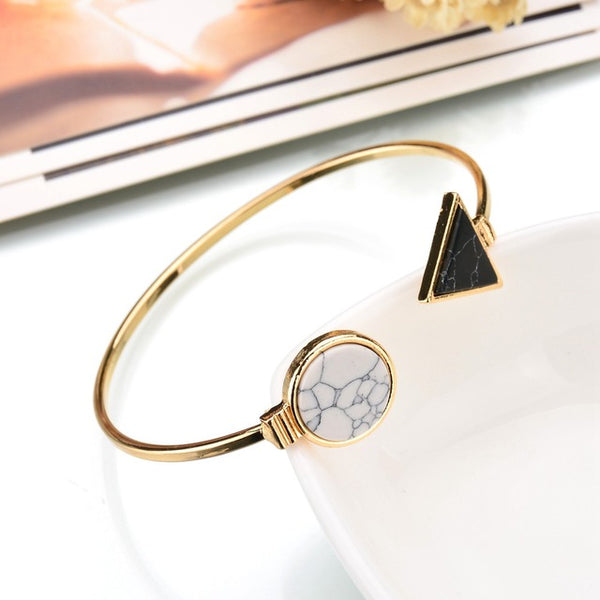 Gold Tone Punk Trendy Bangle
