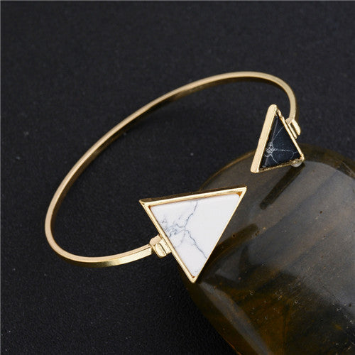Gold Tone Punk Trendy Bangle