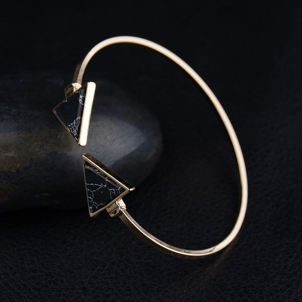 Gold Tone Punk Trendy Bangle