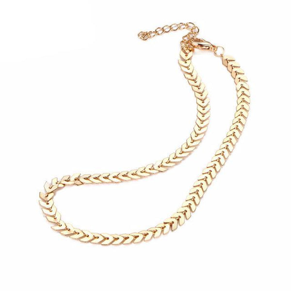 Leaves Chain Sequins Choker
