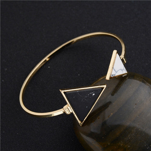 Gold Tone Punk Trendy Bangle