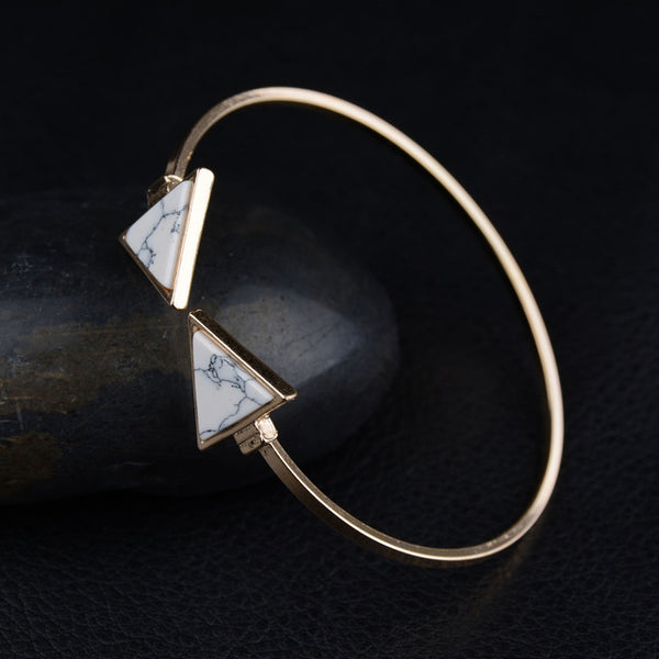 Gold Tone Punk Trendy Bangle