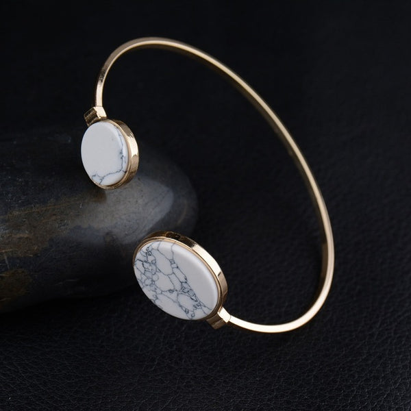 Gold Tone Punk Trendy Bangle