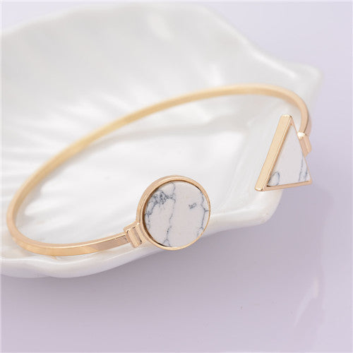 Gold Tone Punk Trendy Bangle