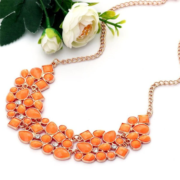Multicolor Stones Vintage Necklace