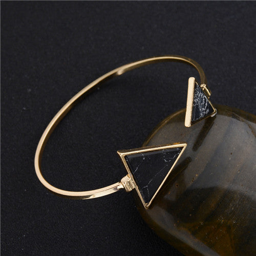 Gold Tone Punk Trendy Bangle