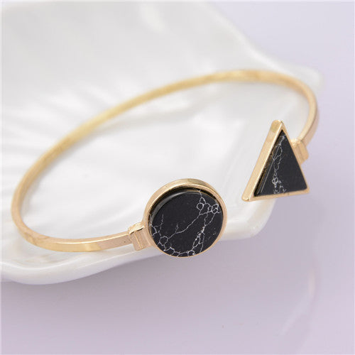 Gold Tone Punk Trendy Bangle
