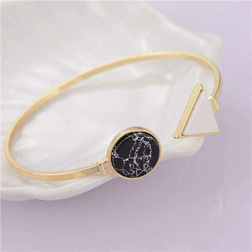 Gold Tone Punk Trendy Bangle