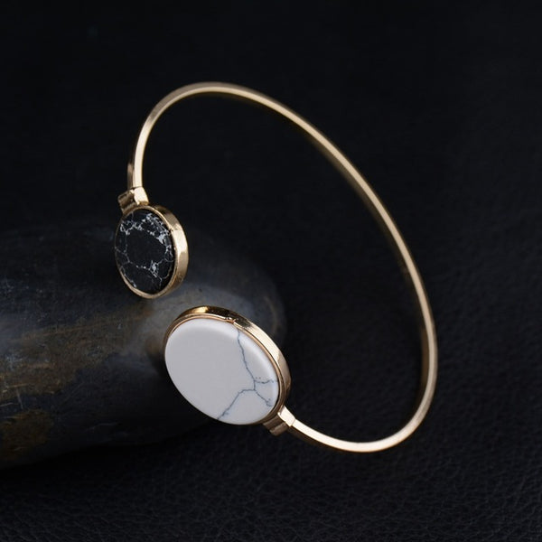 Gold Tone Punk Trendy Bangle