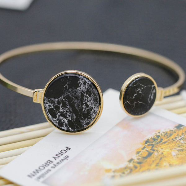 Gold Tone Punk Trendy Bangle