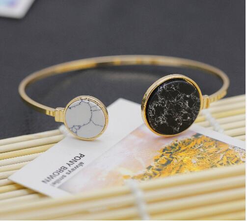 Gold Tone Punk Trendy Bangle